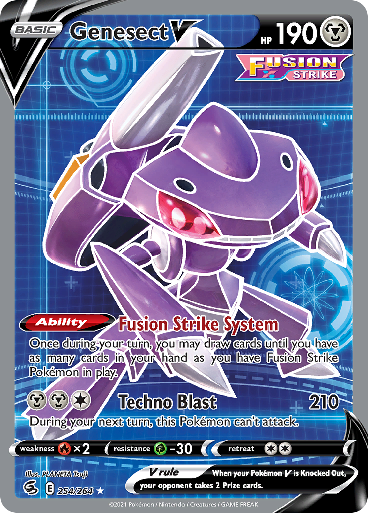 Genesect V 254/264 - Fusion Strike Holofoil - Game Nerdz Genesect V 254/264 - Fusion Strike Holofoil - Game Nerdz