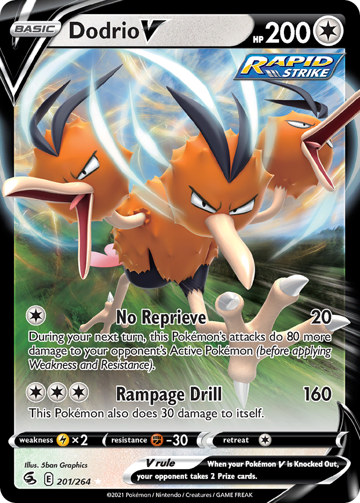 Dodrio V 201/264 - Fusion Strike Holofoil - Game Nerdz