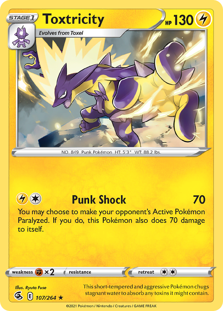 Toxtricity 107/264 - Fusion Strike Holofoil - Game Nerdz