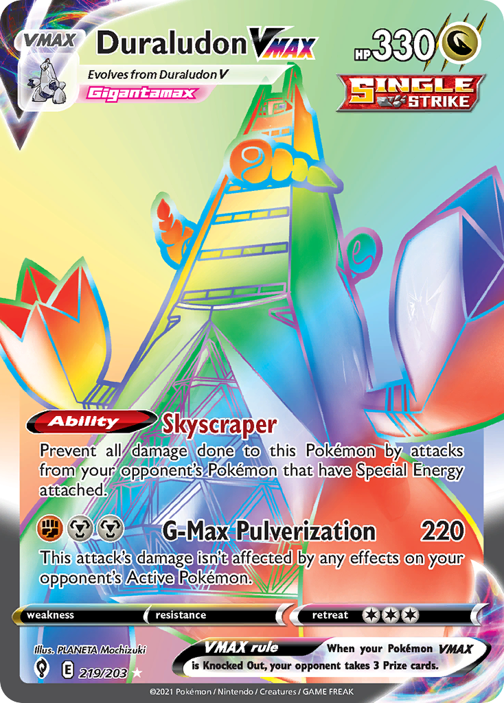 Duraludon VMAX 219/203 - Evolving Skies Holofoil Duraludon VMAX 219/203 - Evolving Skies Holofoil