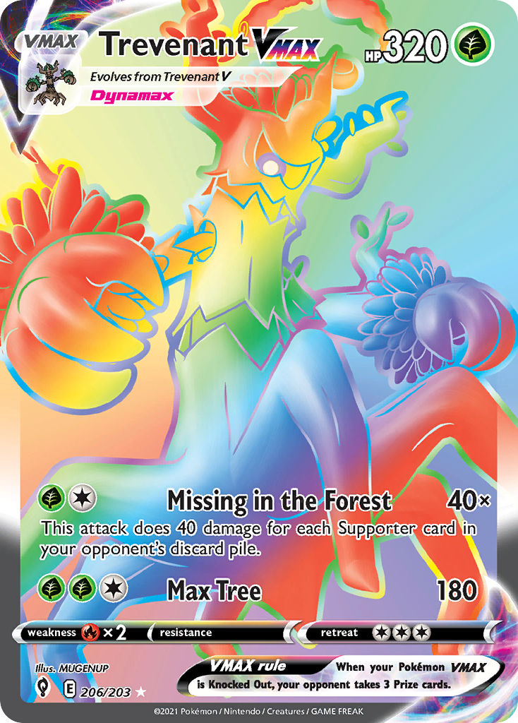 Trevenant VMAX 206/203 - Evolving Skies Holofoil - Game Nerdz