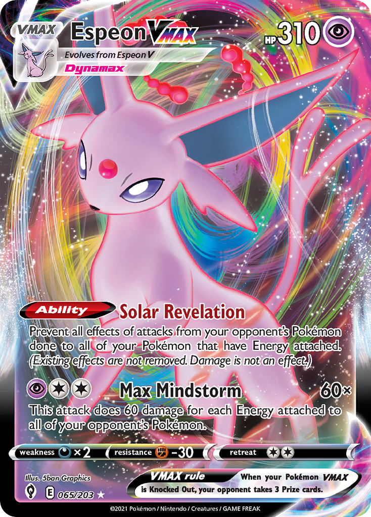 Espeon VMAX 65/203 - Evolving Skies Holofoil - Game Nerdz