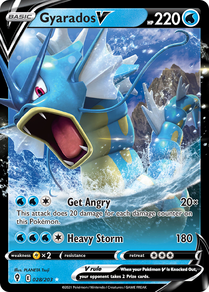 Gyarados V 28/203 - Evolving Skies Holofoil - Game Nerdz