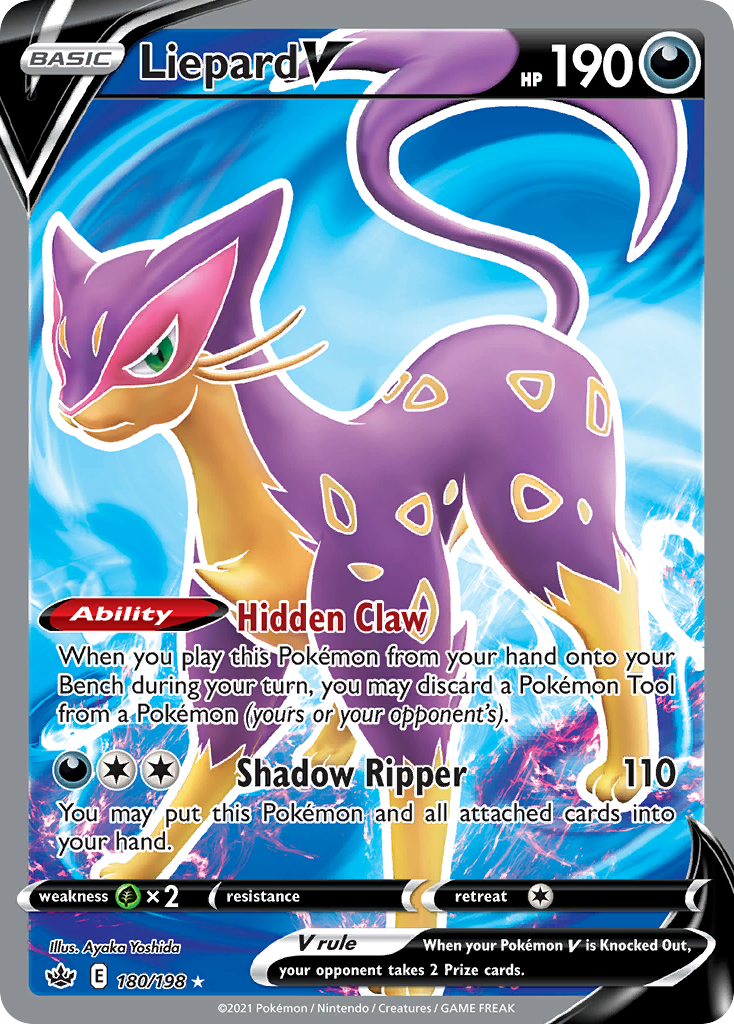 Liepard V 180/198 - Chilling Reign Holofoil - Game Nerdz