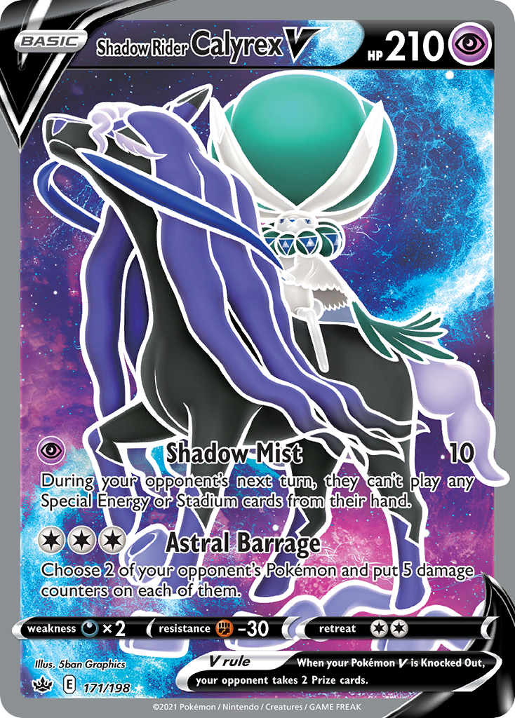 Shadow Rider Calyrex V 171/198 - Chilling Reign Holofoil - Game Nerdz