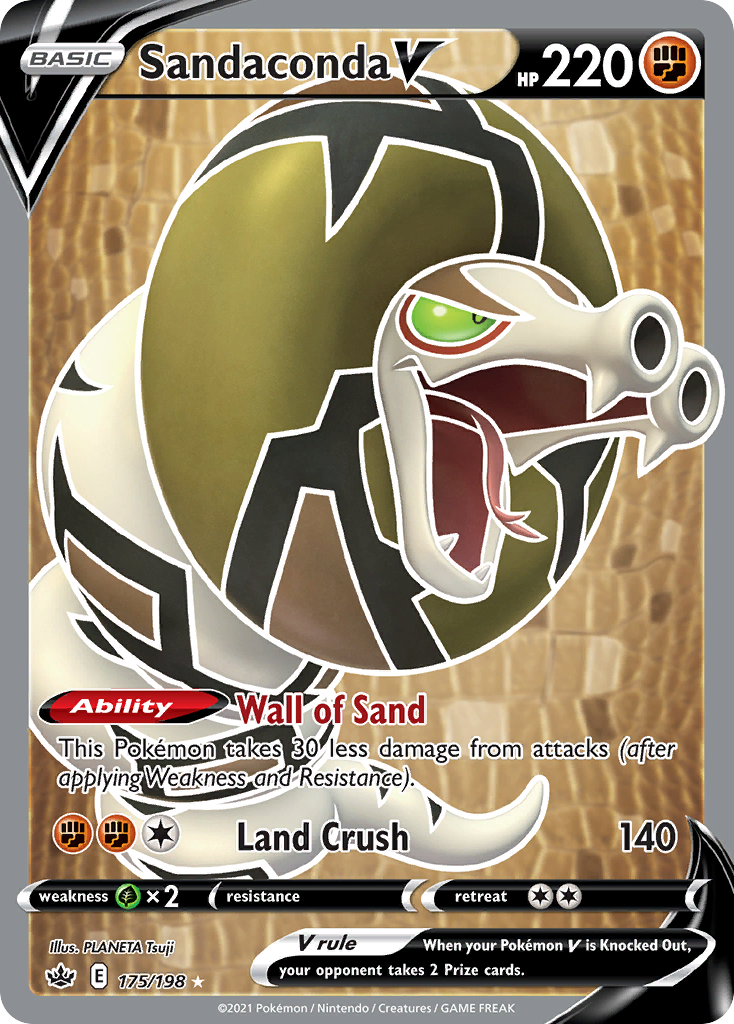 sandaconda pokemon card value stage 1 POKMON GAME S6H 044/070 RRR VMAX variation to centering Pokemon Sandaconda VMAX Like new