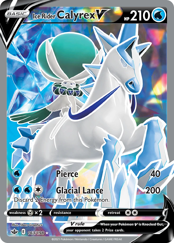 Ice Rider Calyrex V 163/198 - Chilling Reign Holofoil - Game Nerdz