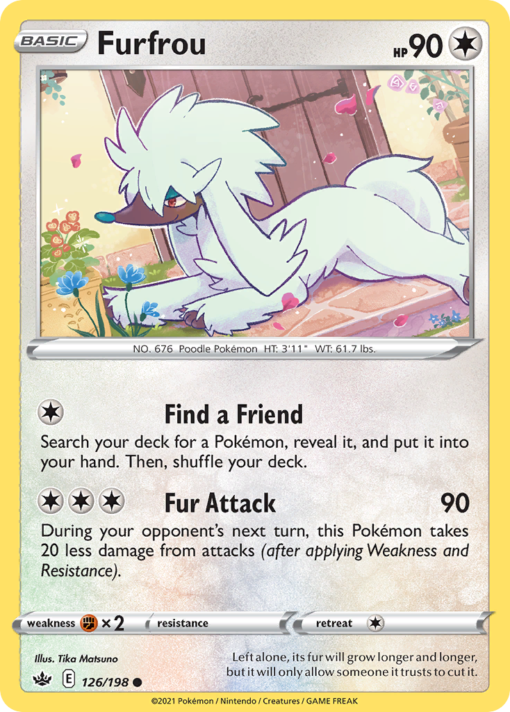 Furfrou 126/198 - Chilling Reign Reverse Holofoil - Game Nerdz
