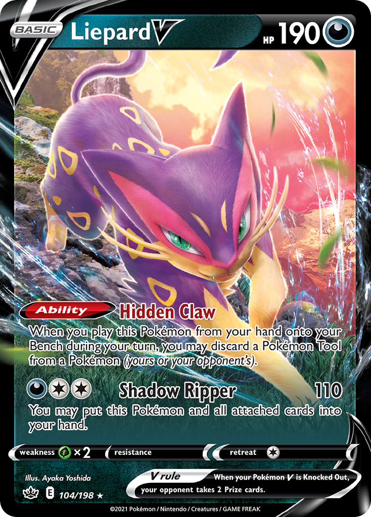 Liepard V 104/198 - Chilling Reign Holofoil - Game Nerdz
