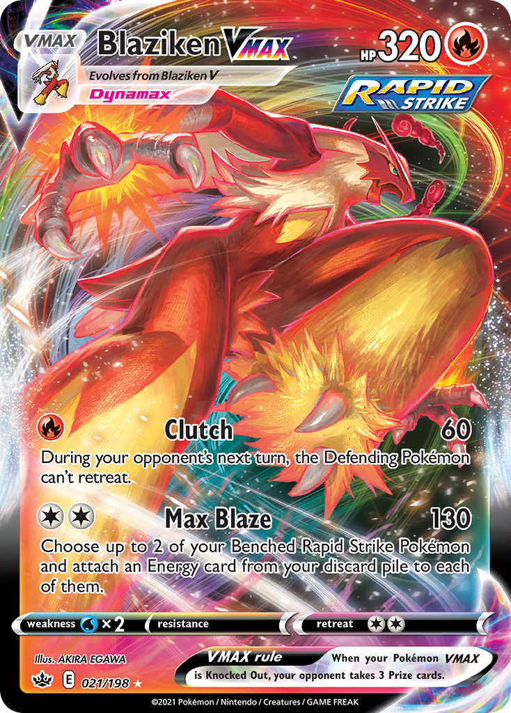 Blaziken VMAX 21/198 - Chilling Reign Holofoil - Game Nerdz