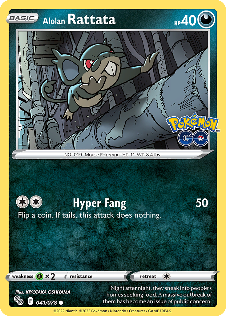 pokemon card rattata Alolan - 81/147 - Burning Shadows Colorless Fury Swipes (10) Flip 3 coins Alolan Rattata 41/78 - Pokmon