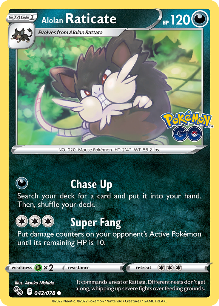 Alolan Raticate 42/78 - Pokmon GO Reverse Holofoil - Game Nerdz