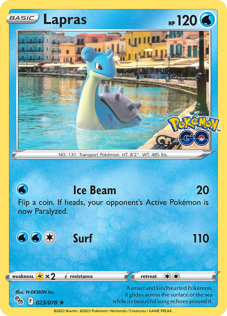 Lapras 23/78 - Pokmon GO Holofoil - Game Nerdz