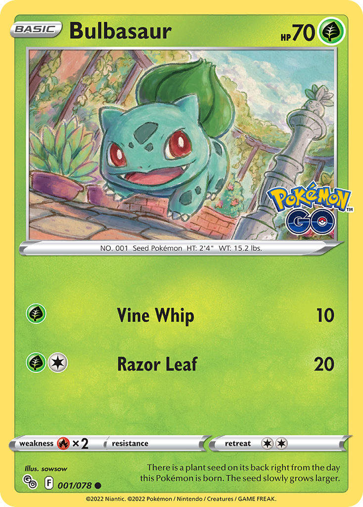 Bulbasaur 1/78 - Pokmon GO - Game Nerdz