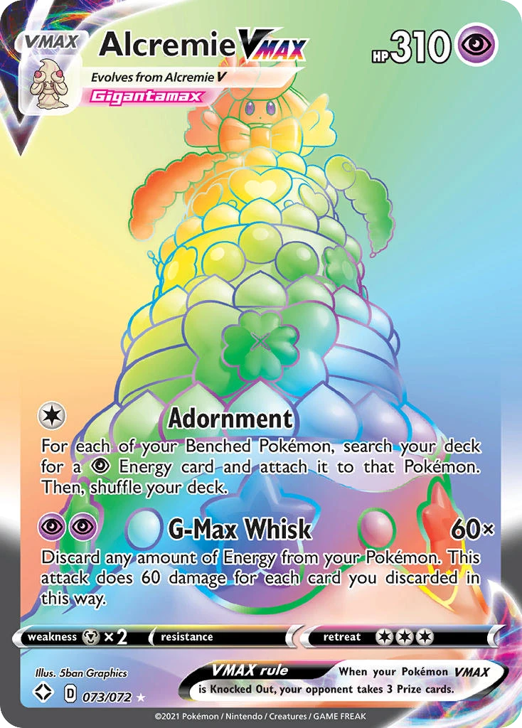 Alcremie VMAX 73/72 - Shining Fates Holofoil - Game Nerdz