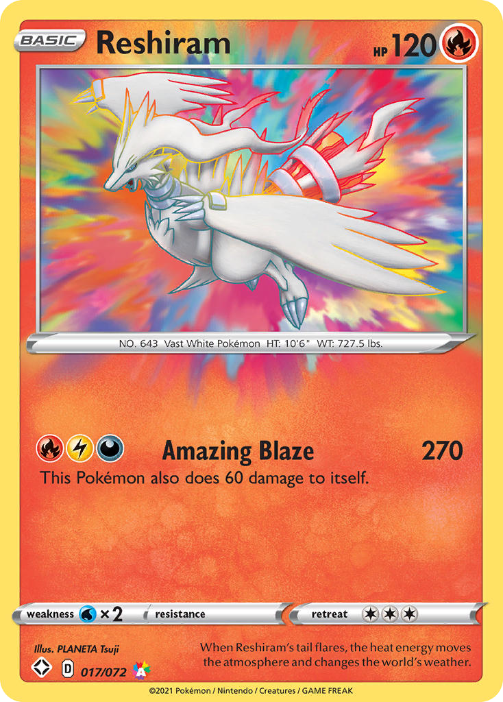Reshiram 17/72 - Shining Fates Holofoil - Game Nerdz