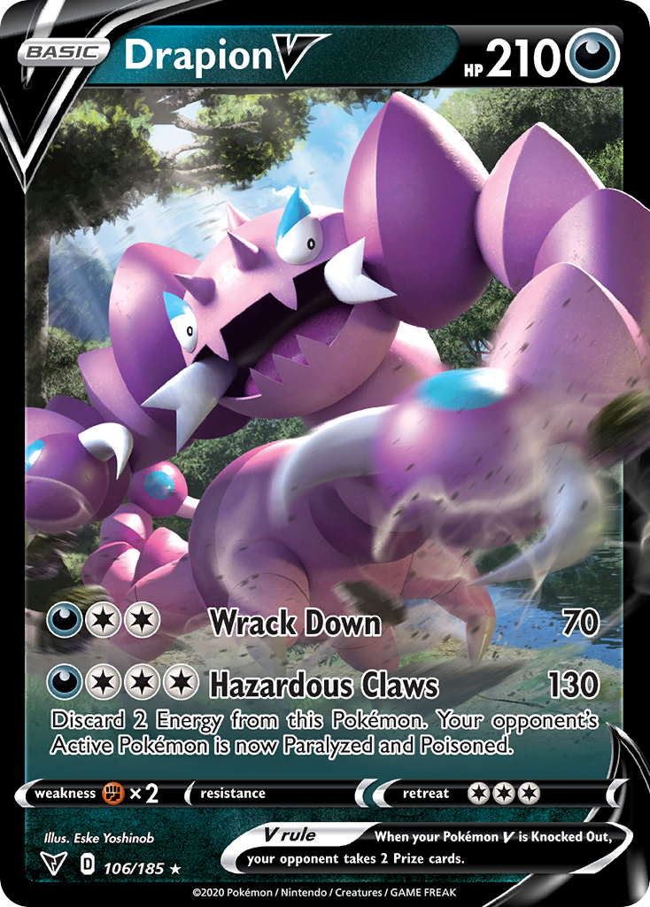 Drapion V 106/185 - [SWSH04 Vivid Voltage] Holofoil Damaged Holofoil