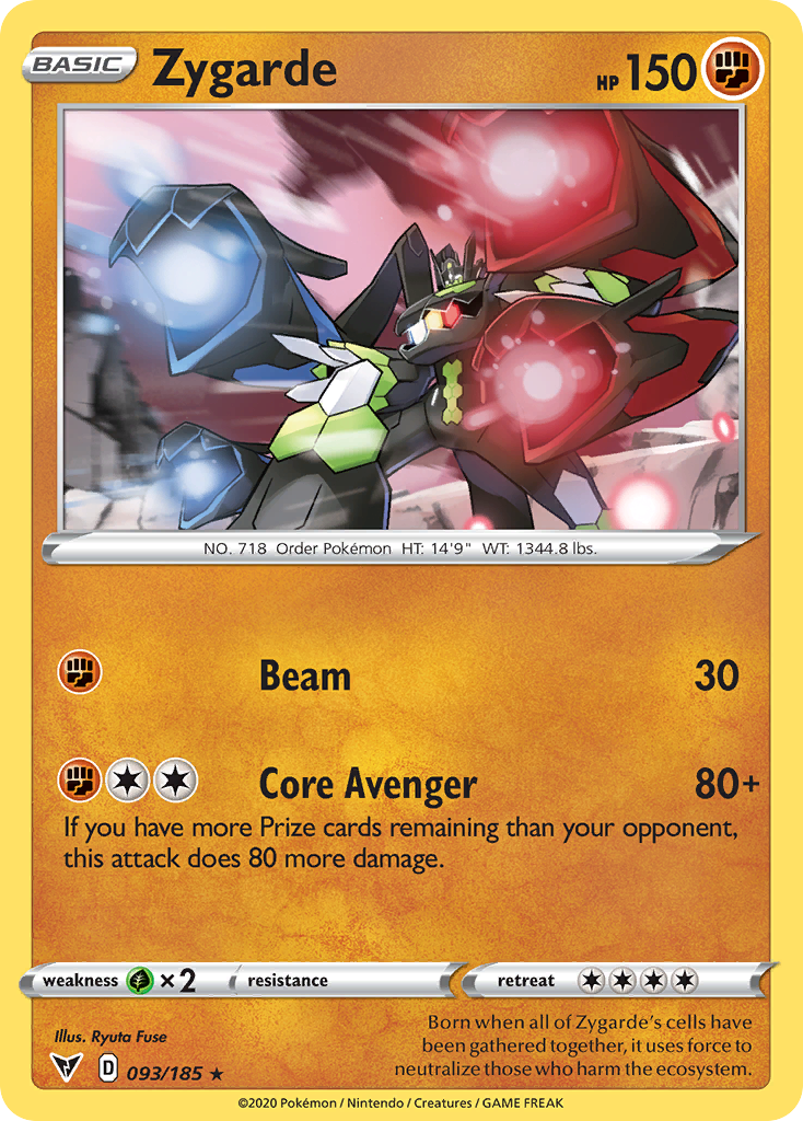 Zygarde 93/185 - Vivid Voltage Holofoil - Game Nerdz
