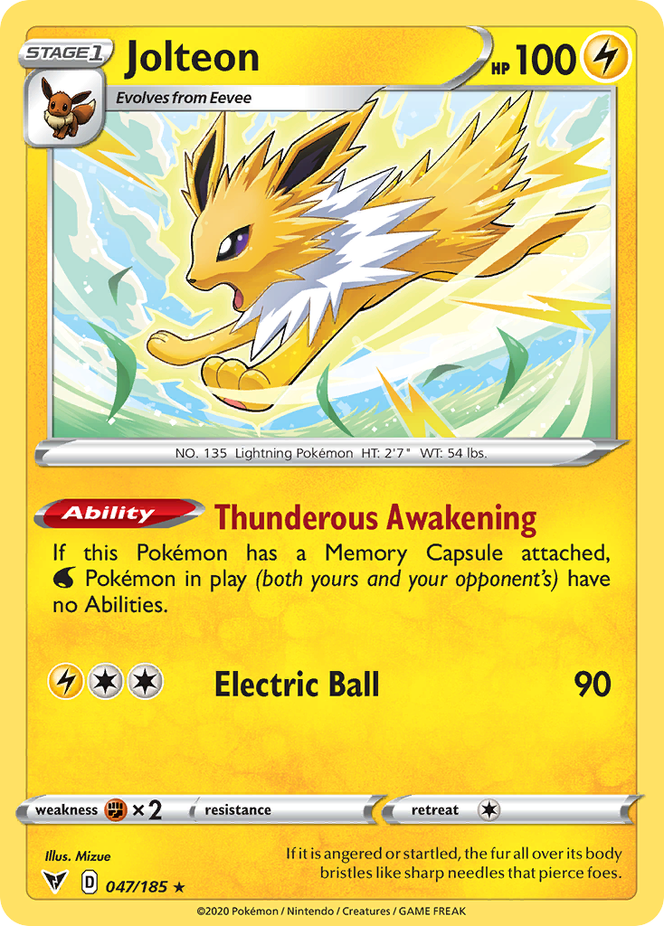 Jolteon 47/185 - Vivid Voltage Reverse Holofoil - Game Nerdz