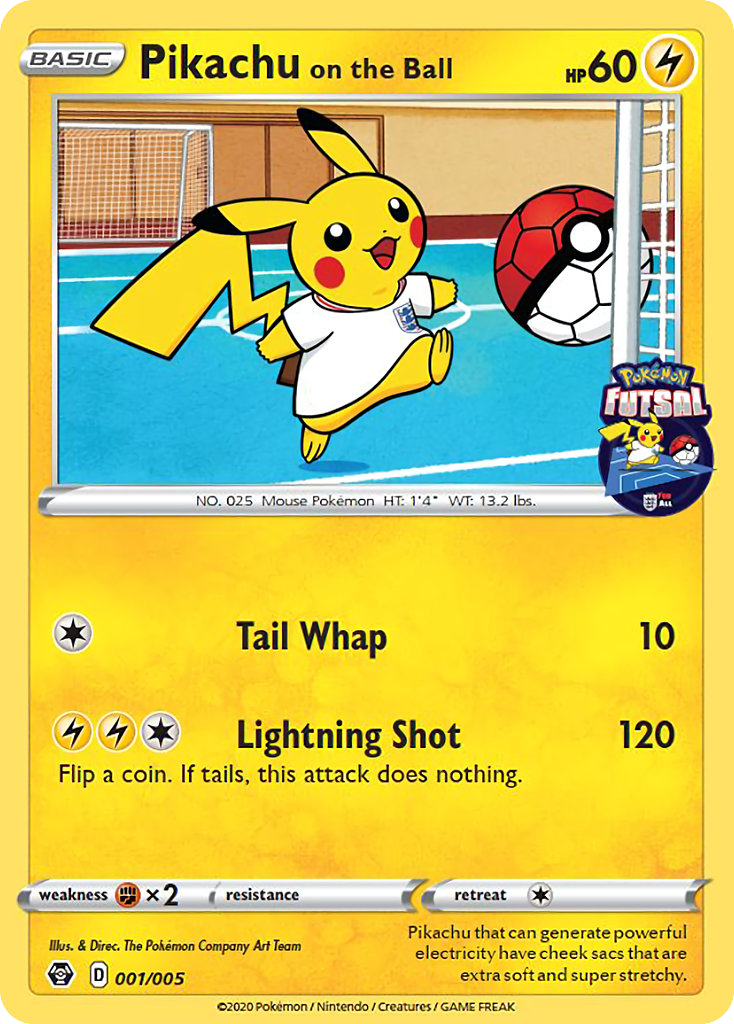 ピカチュウ オン ザ ボール Pikachu on the Ball プロモ ⑤ Pikachu on the Ball 1/5 - Pokmon Futsal Collection - Game Nerdz
