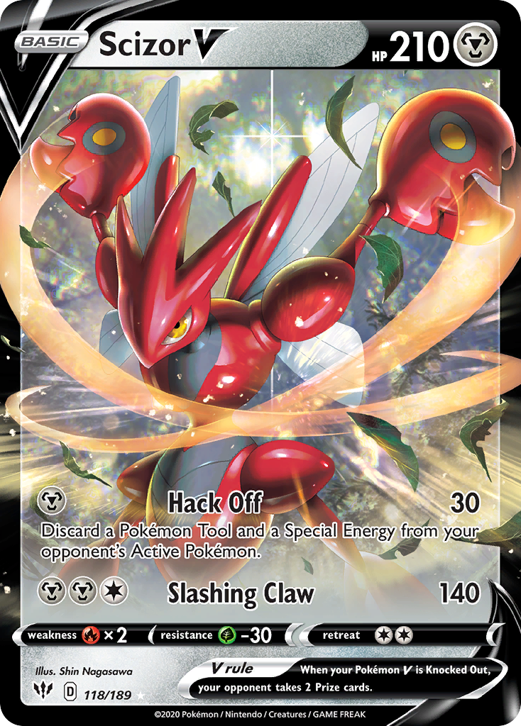 Scizor V 118/189 - Darkness Ablaze Holofoil - Game Nerdz