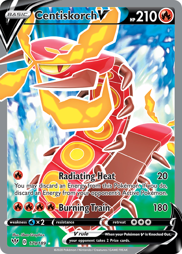 Centiskorch V 179/189 - Darkness Ablaze Holofoil - Game Nerdz
