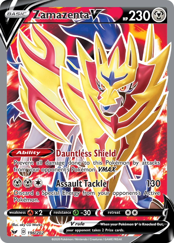 デルタバリアlt サジッタフレイムlt winner 未開封 Zamazenta V 196/202 - Sword Shield Holofoil - Game Nerdz