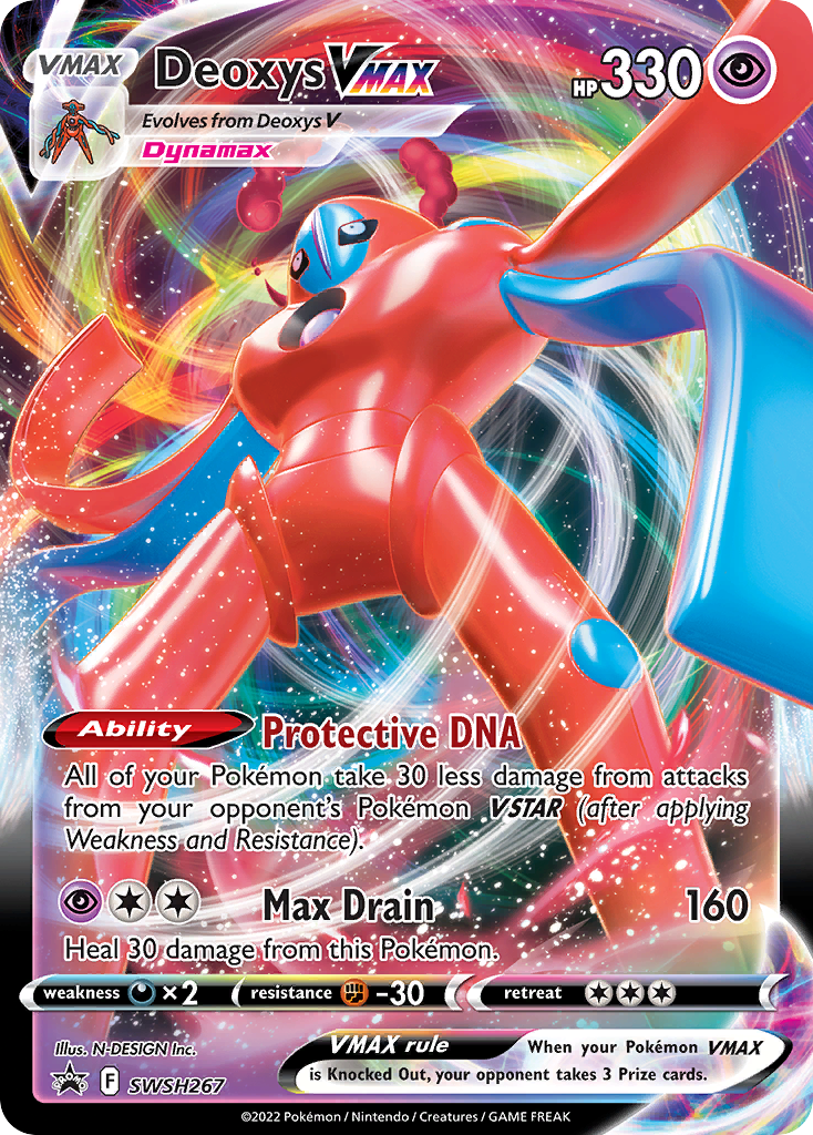 Deoxys VMAX SWSH267/298 - SWSH Black Star Promos Holofoil - Game Nerdz