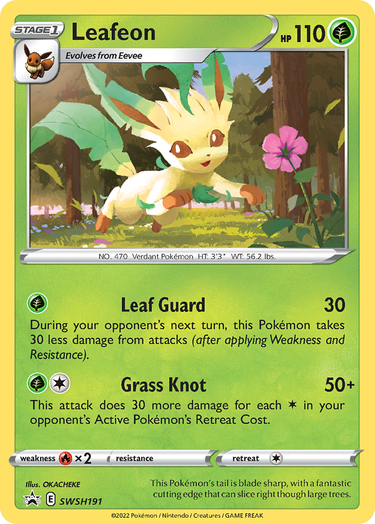 Leafeon SWSH191/298 - SWSH Black Star Promos Holofoil - Game Nerdz