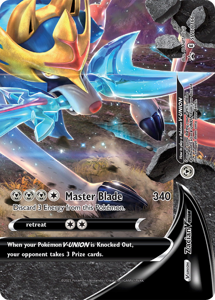 Zacian V-UNION SWSH166/298 - SWSH Black Star Promos Holofoil - Game Nerdz