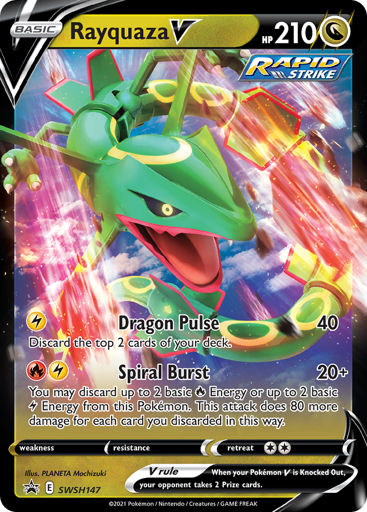 Rayquaza V SWSH147/298 - SWSH Black Star Promos Holofoil - Game Nerdz