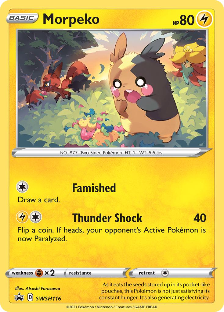 Morpeko SWSH116/298 - SWSH Black Star Promos Holofoil - Game Nerdz