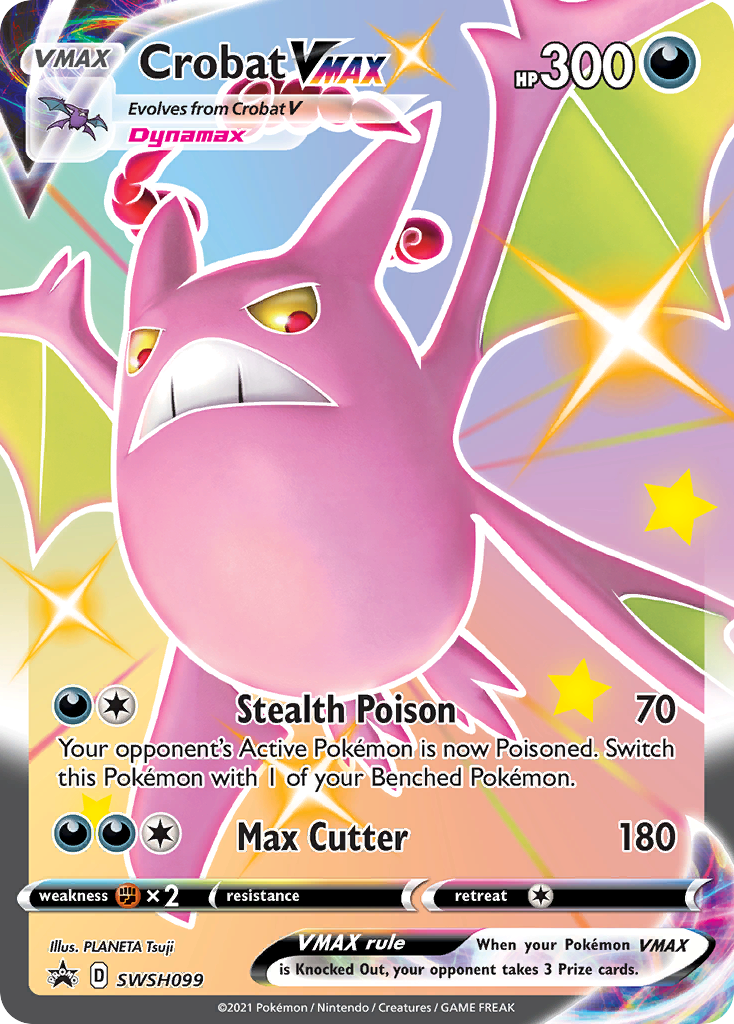Crobat VMAX SWSH099/298 - SWSH Black Star Promos Holofoil - Game Nerdz