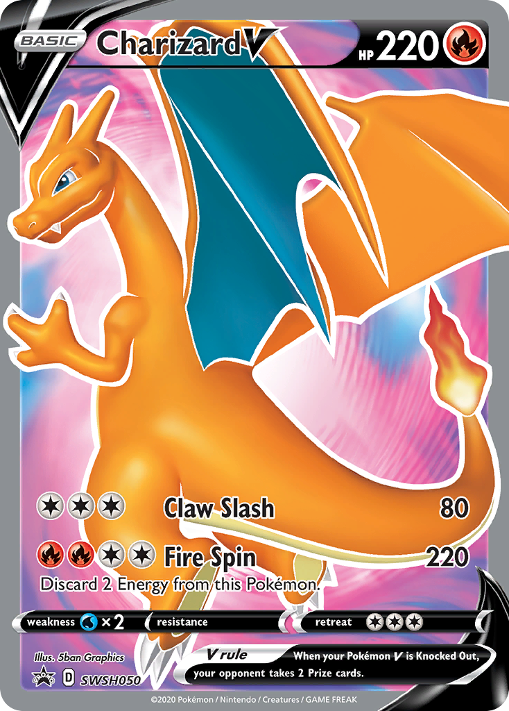 Charizard V SWSH050/298 - SWSH Black Star Promos Holofoil - Game Nerdz