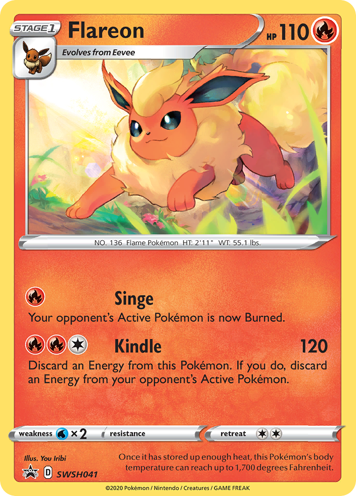 Flareon SWSH041/298 - SWSH Black Star Promos Holofoil - Game Nerdz