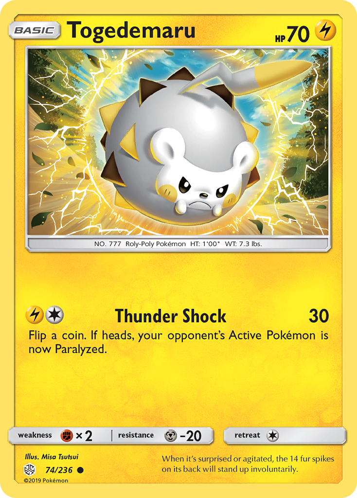 Togedemaru 74/236 - Cosmic Eclipse Reverse Holofoil - Game Nerdz