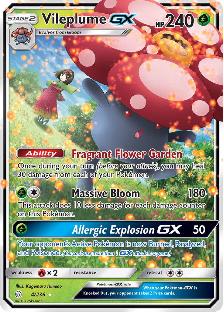 ポケモンカードe キラ 4枚 1stHolo Steelix Vileplume Vileplume-GX 4/236 - Cosmic Eclipse Holofoil - Game Nerdz