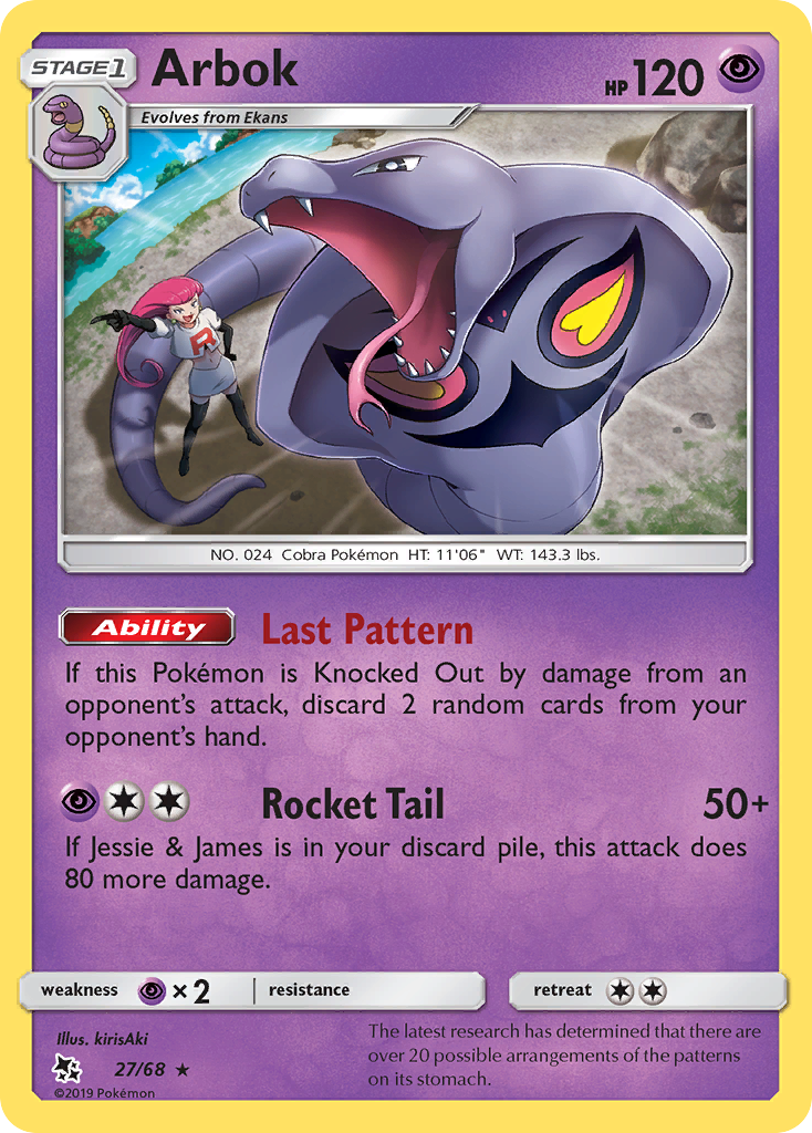 Arbok 27/68 - Hidden Fates - Game Nerdz