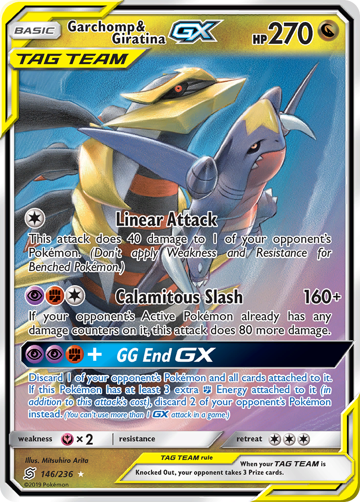 Garchomp & Giratina-GX 146/236 - Unified Minds Holofoil Garchomp & Giratina-GX 146/236 - Unified Minds Holofoil
