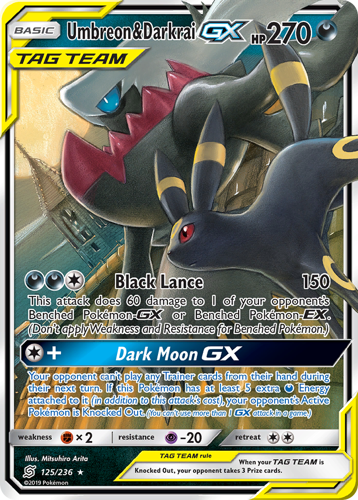Umbreon & Darkrai-GX 125/236 - Unified Minds Holofoil - Game Nerdz