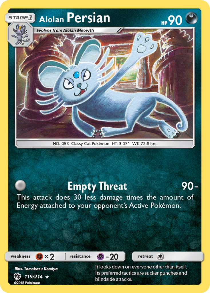 persian pokemon card TCG: Team Rocket Tin Stage 1 Pokemon Pokemon Cosmic Eclipse Alolan Persian
