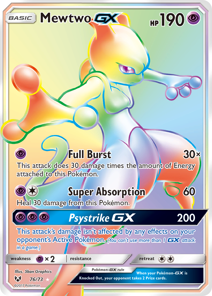 Mewtwo-GX 76/73 - Shining Legends Holofoil - Game Nerdz