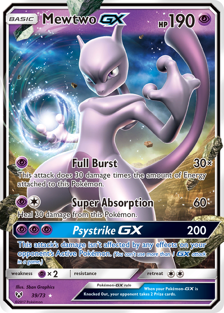 Mewtwo-GX 39/73 - Shining Legends Holofoil - Game Nerdz