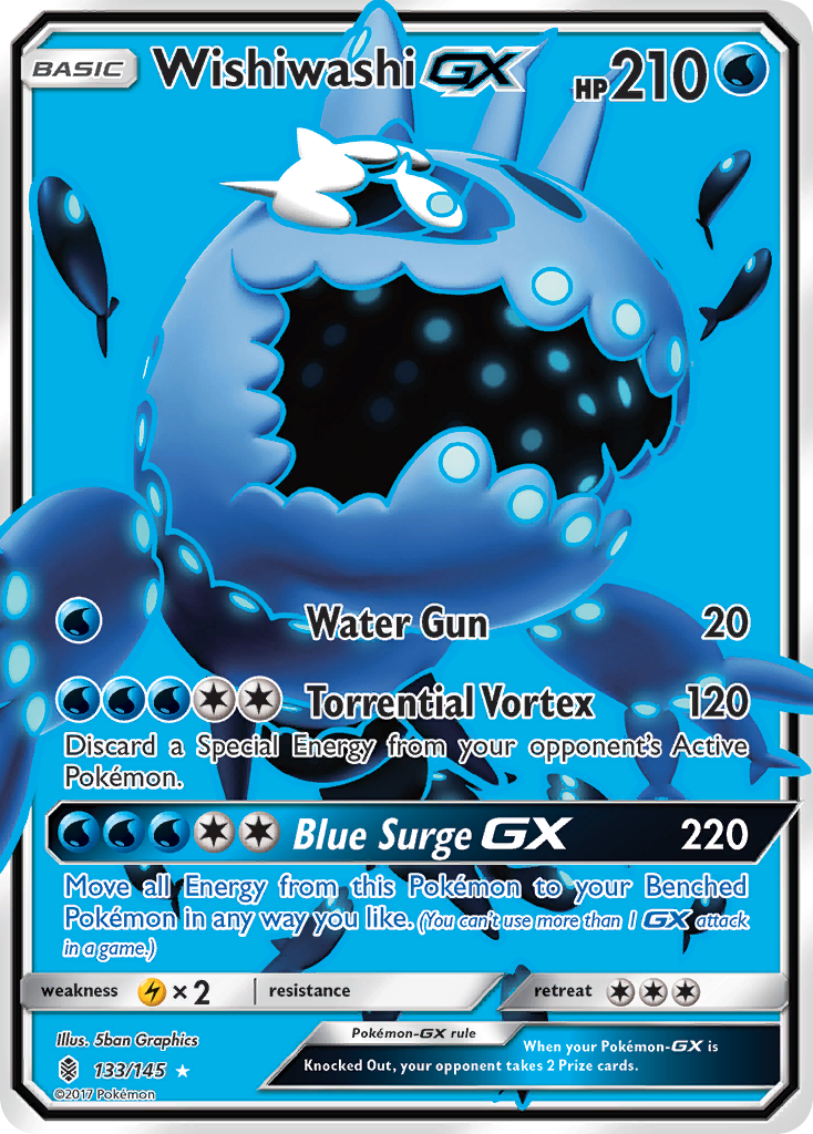 Wishiwashi-GX 133/145 - Guardians Rising Holofoil - Game Nerdz