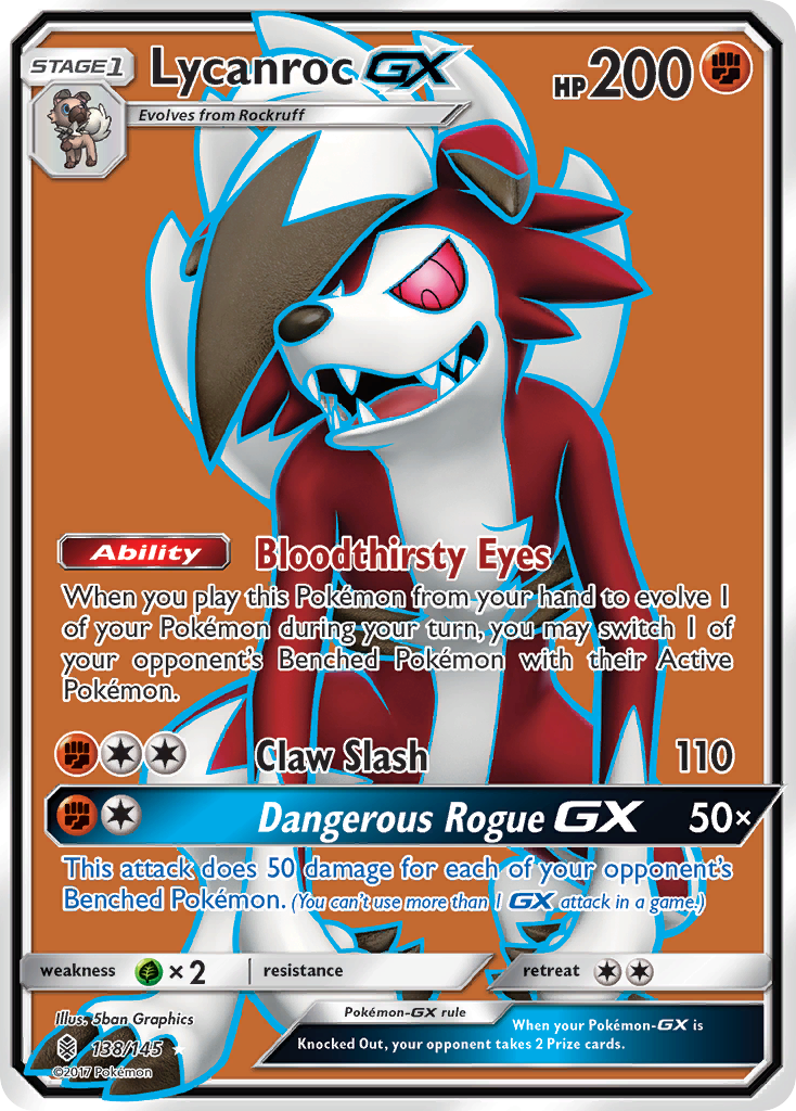 Lycanroc-GX 138/145 - Guardians Rising Holofoil - Game Nerdz