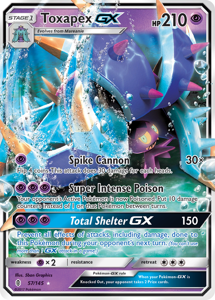 ポケモンカード Toxapex-GX 57/145 - Guardians Rising Holofoil - Game Nerdz