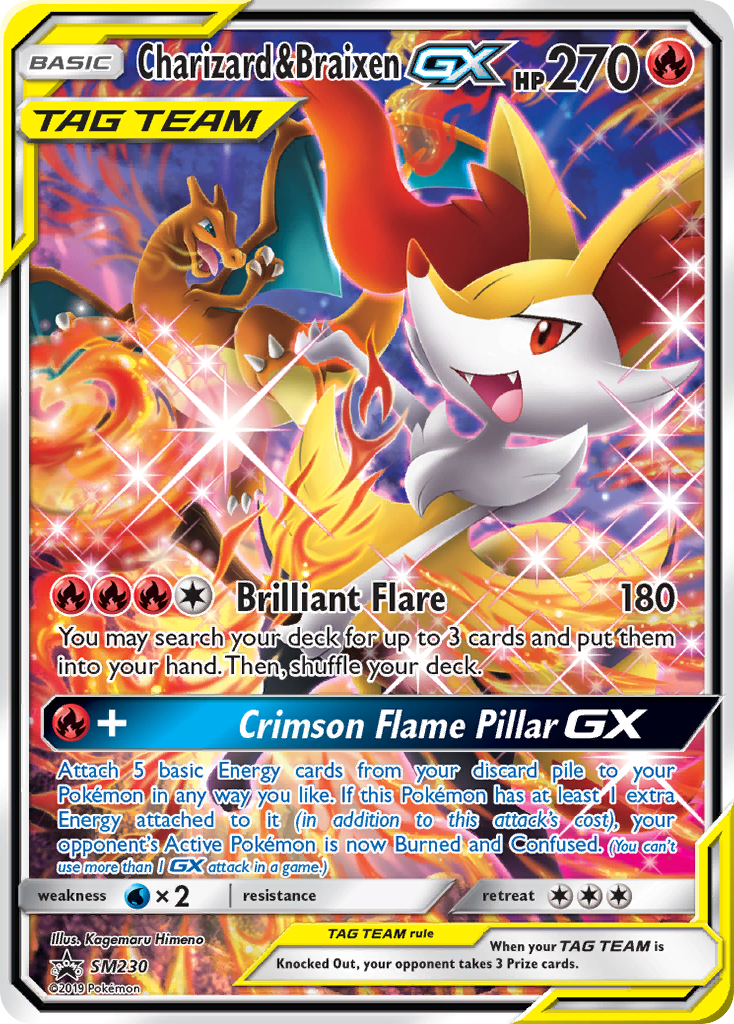 Charizard & Braixen-GX SM230/248 - SM Black Star Promos Holofoil - Game  Nerdz