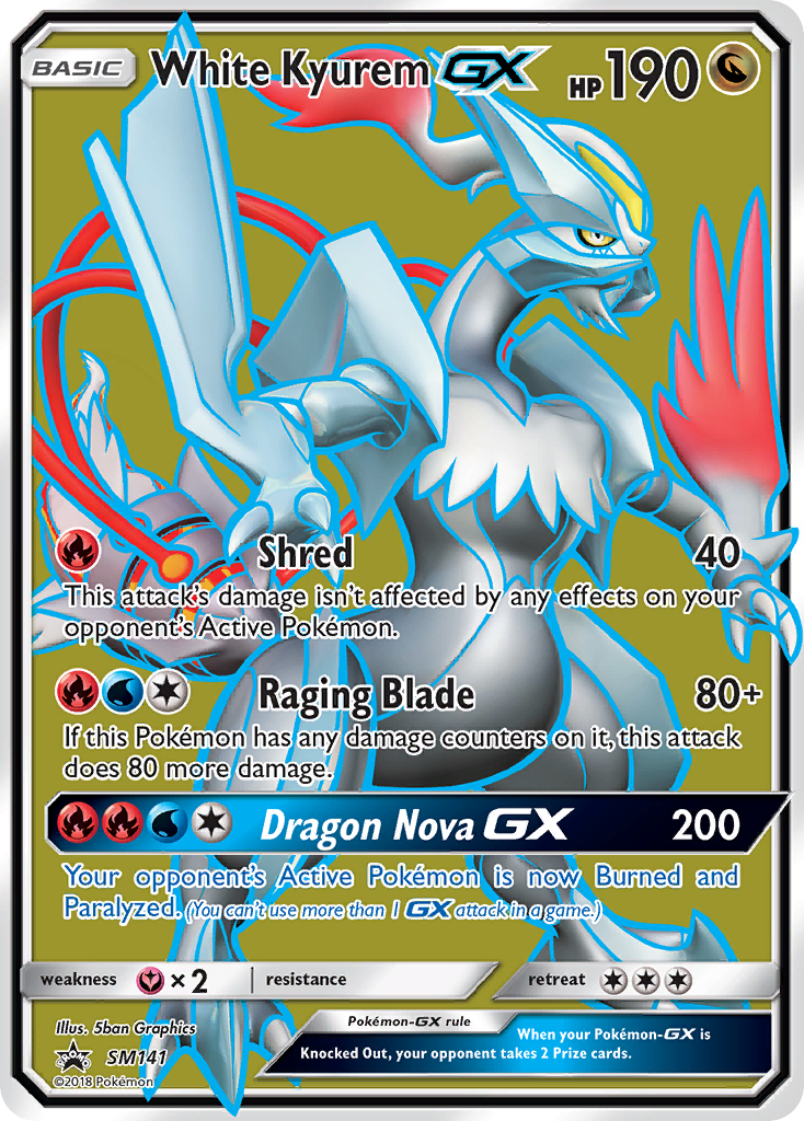 White Kyurem-GX SM141/248 - SM Black Star Promos Holofoil - Game Nerdz