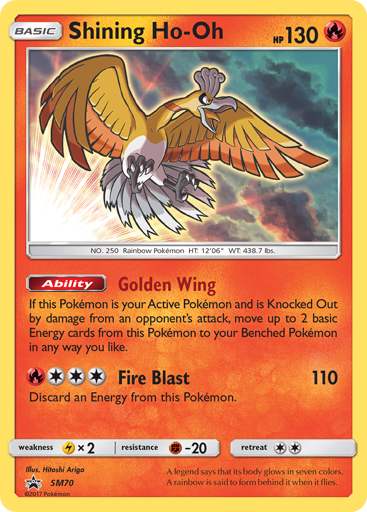 ho-oh pokemon card first edition GX - 21/147 Fire Rarity Pokemon shining Ho-Oh Sealed Promo