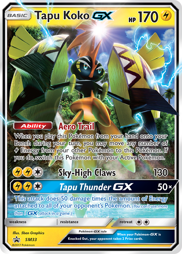 Tapu Koko-GX SM33/248 - SM Black Star Promos Holofoil - Game Nerdz